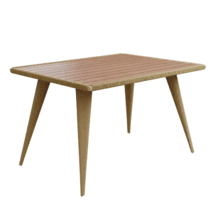 Стол кухонный Bastian 140х78х75 ДПК с плетенной рамкой (Outdoor)