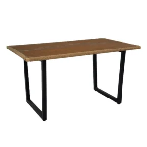 Стол обеденный Myata 140/78/75 ДПК с плетенной рамкой (Outdoor)